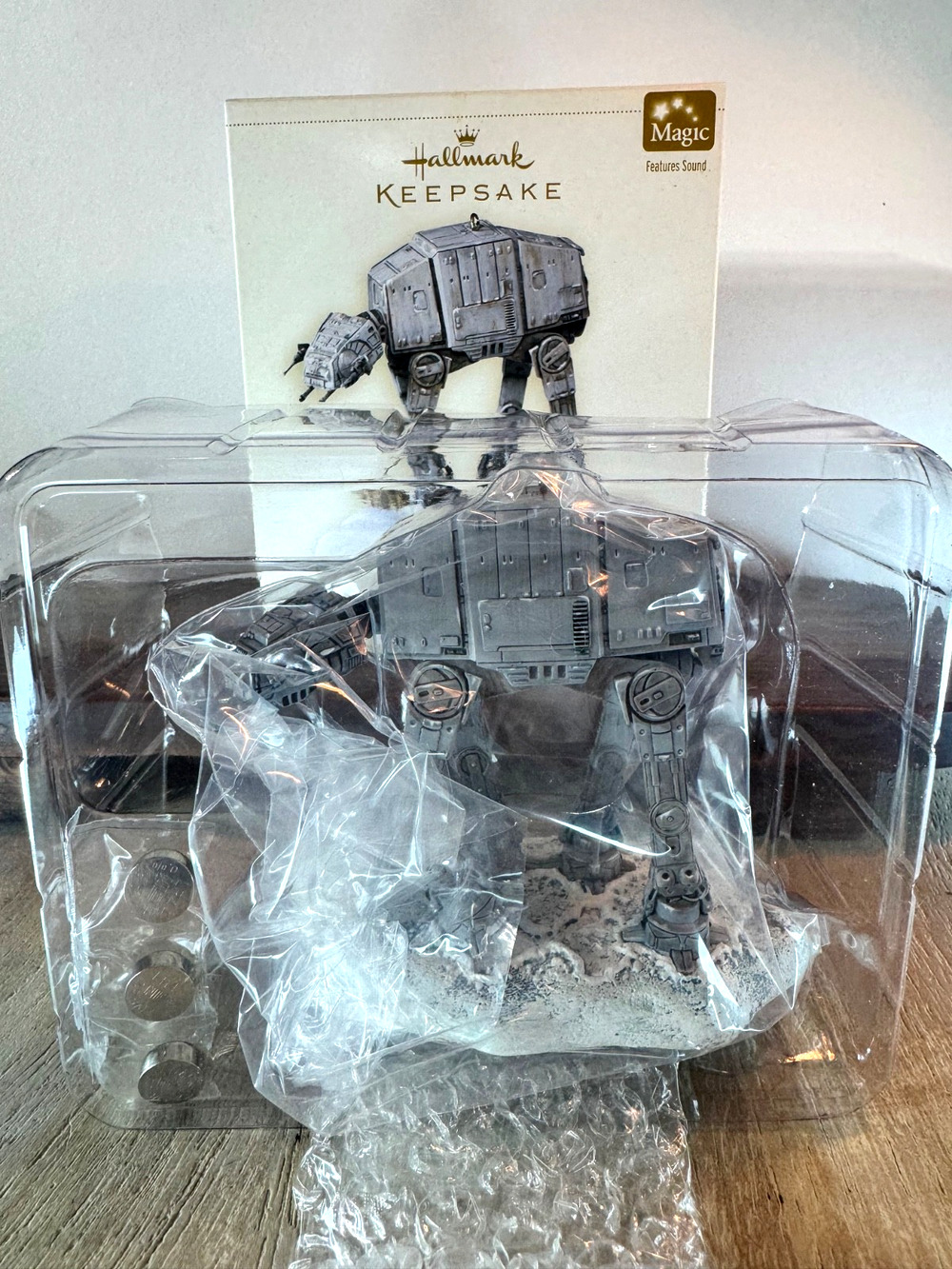 Vintage Hallmark Star Wars Magic Imperial AT-AT & Rebel Snowspeeder Ornament